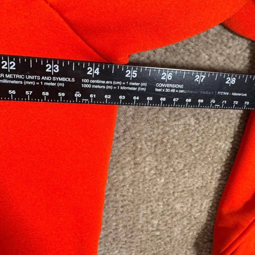 The North Face Hoodie Mens XL Orange Camo Box Logo Pullover Sweatshirt Casual